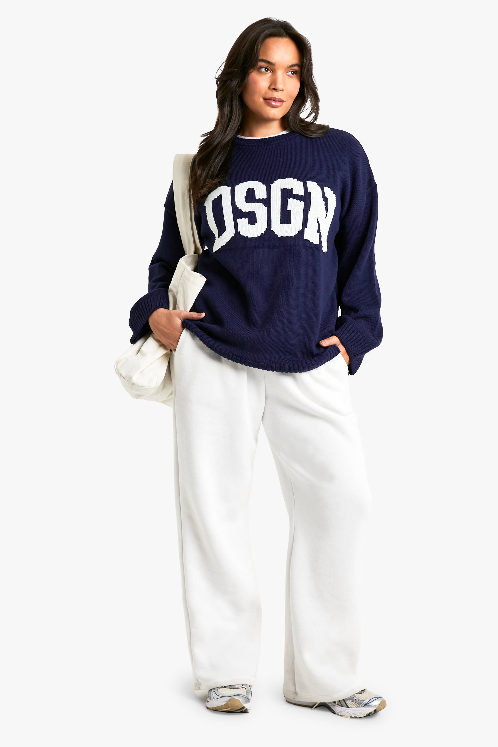 Plus DSGN Pull tricoté à col rond