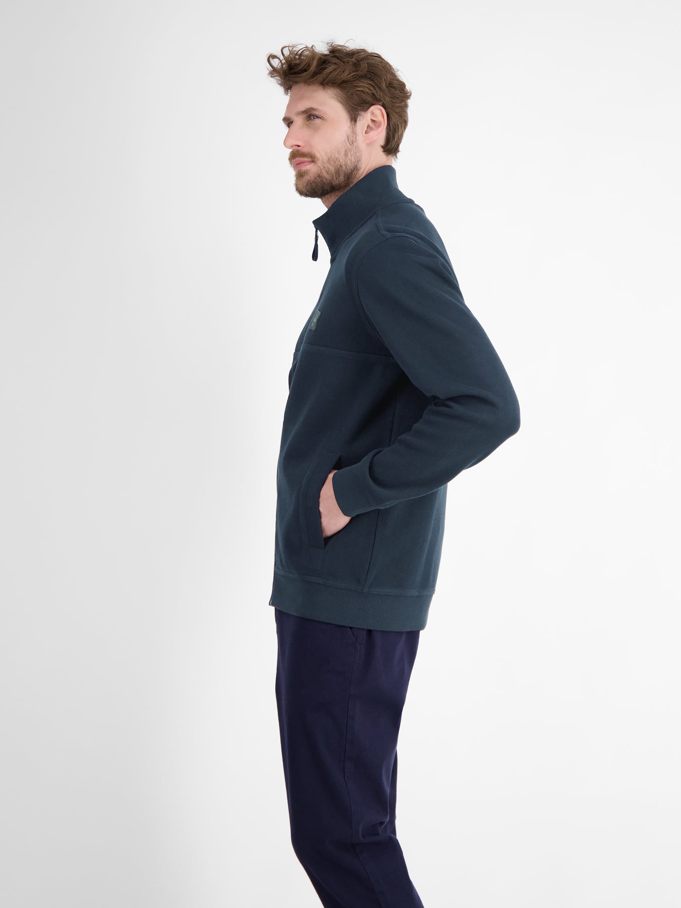 Sweatjacke, sportiv gerippt