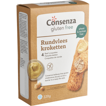 Consenza Gluten Free Rundvleeskroketten 4 x 80 g