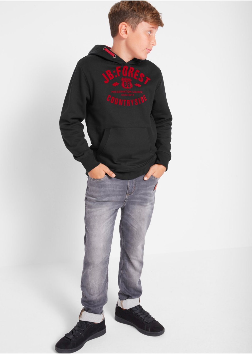 Sweat-shirt à capuche garçon en coton
