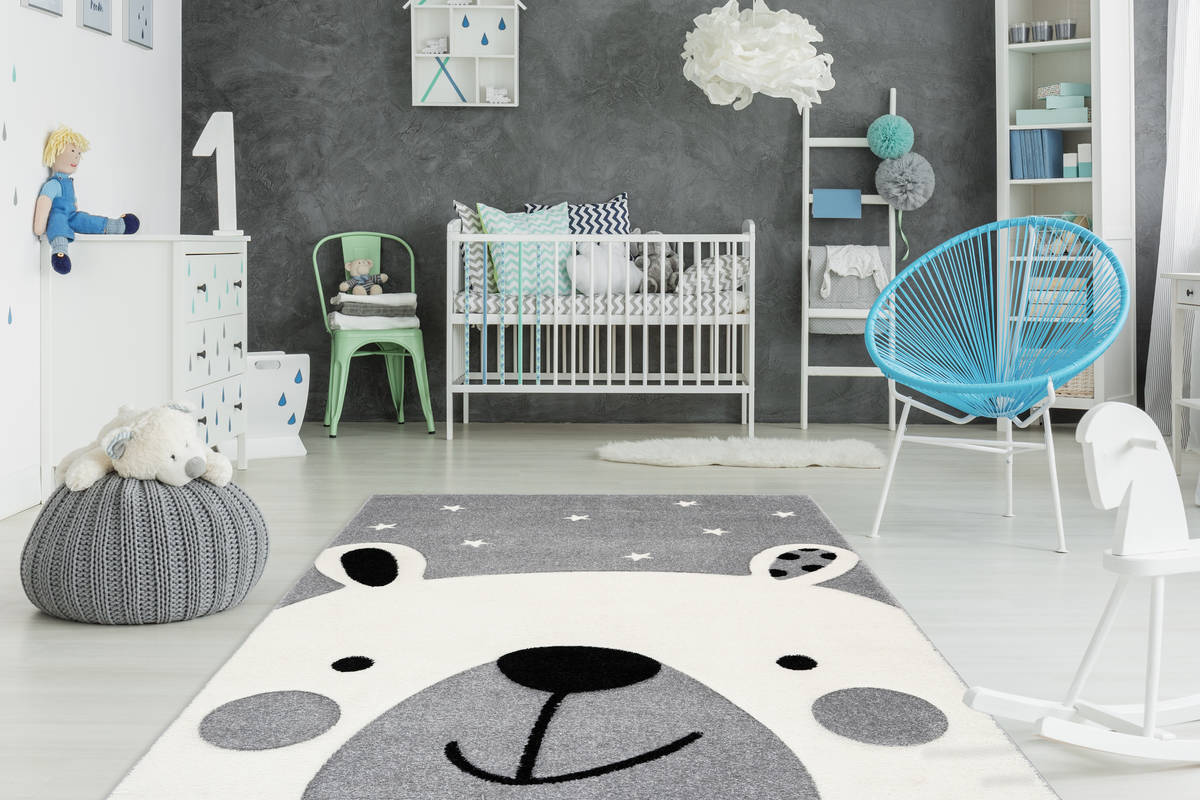 Kinderteppich LEONORA - silber - 80x150 cm