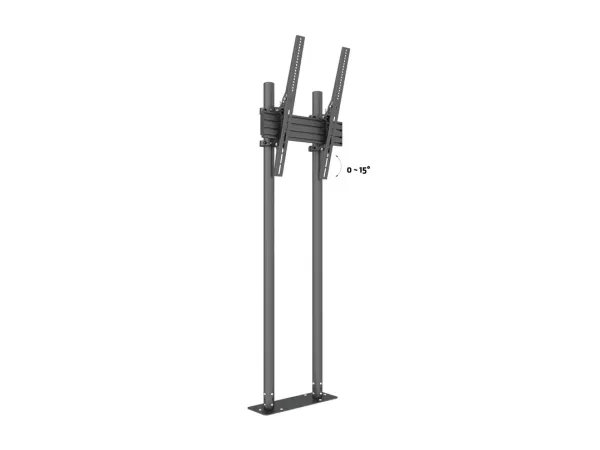 Multibrackets M Pro Dual Pole Floormount - Stativ - for LCD display - plastik, aluminium, stål - sort - skærmstørrelse: 65