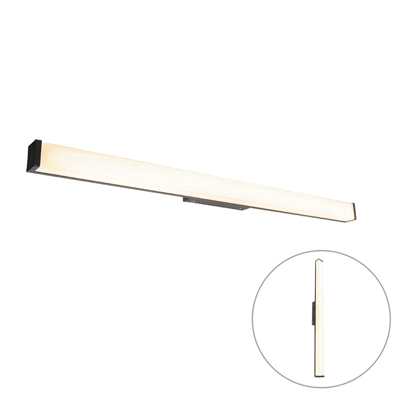 Moderne badkamerwandlamp, zwart, 92 cm, IP44 - Cascada