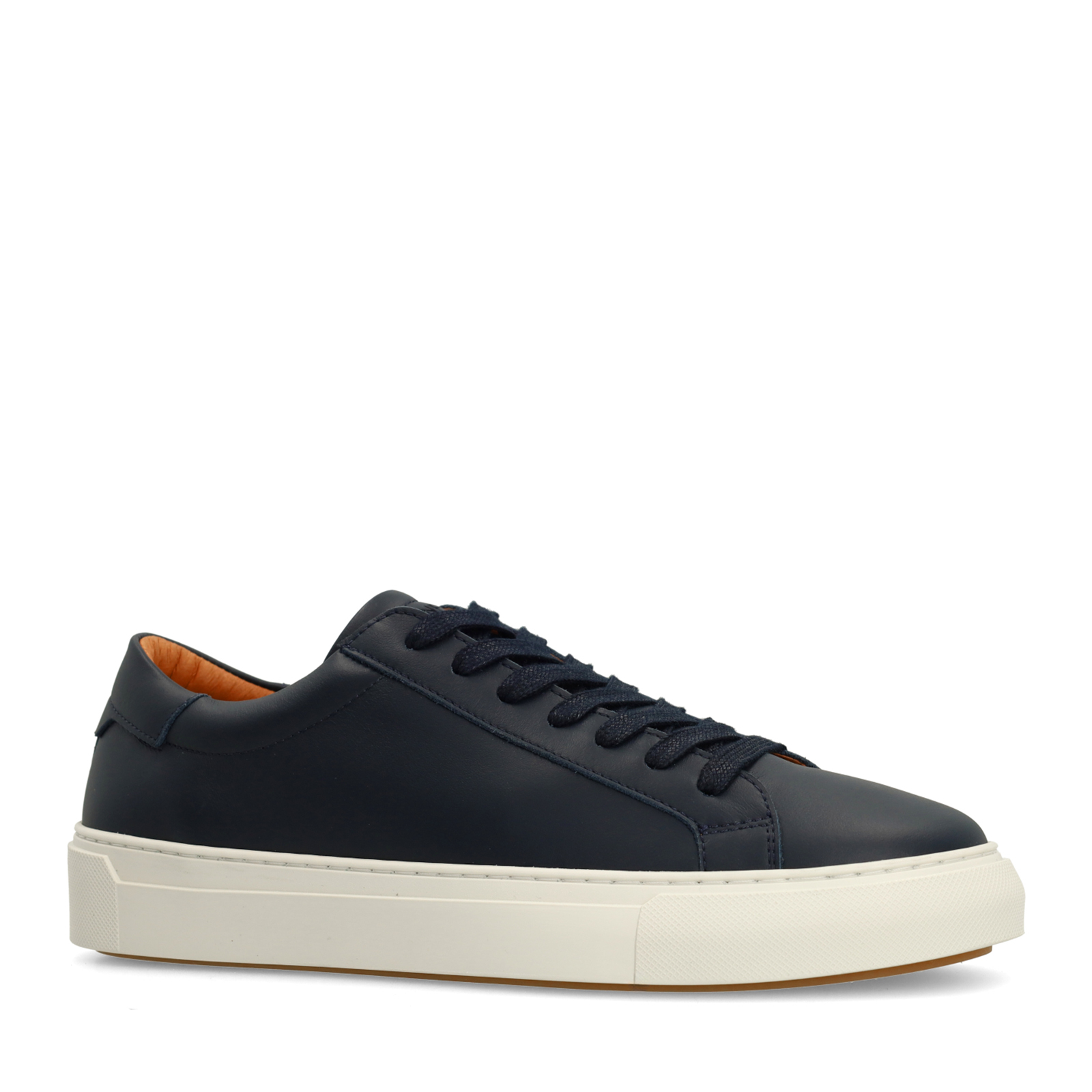 Donkerblauwe leren sneakers