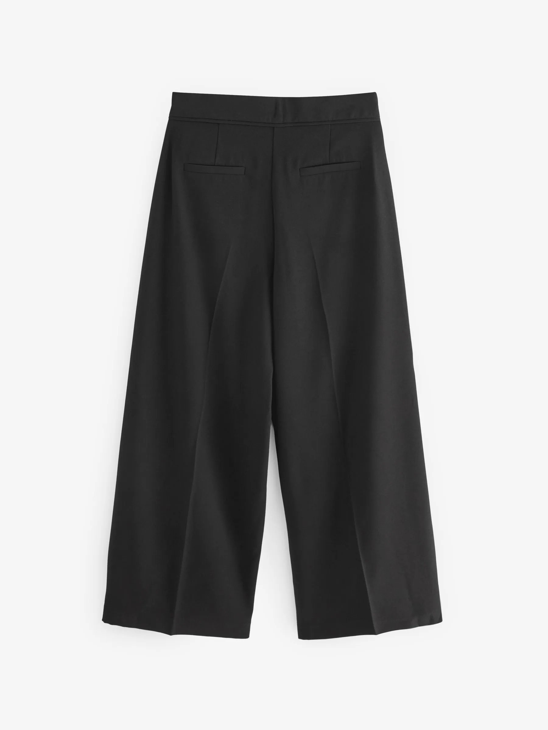 Zwart - Schoolbroek met wijde pijpen en naaddetail voor oudere kinderen (9-18jr)