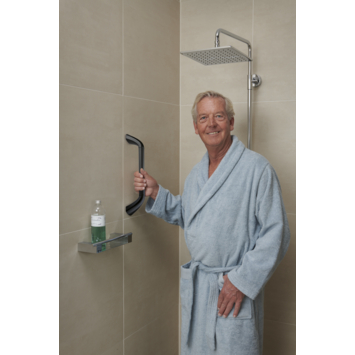 Secucare wandbeugel 40 cm aluminium zwart