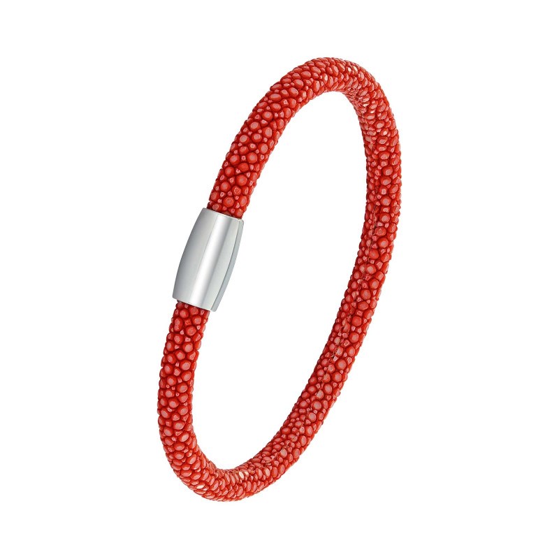 Bracelet Galuchat rouge