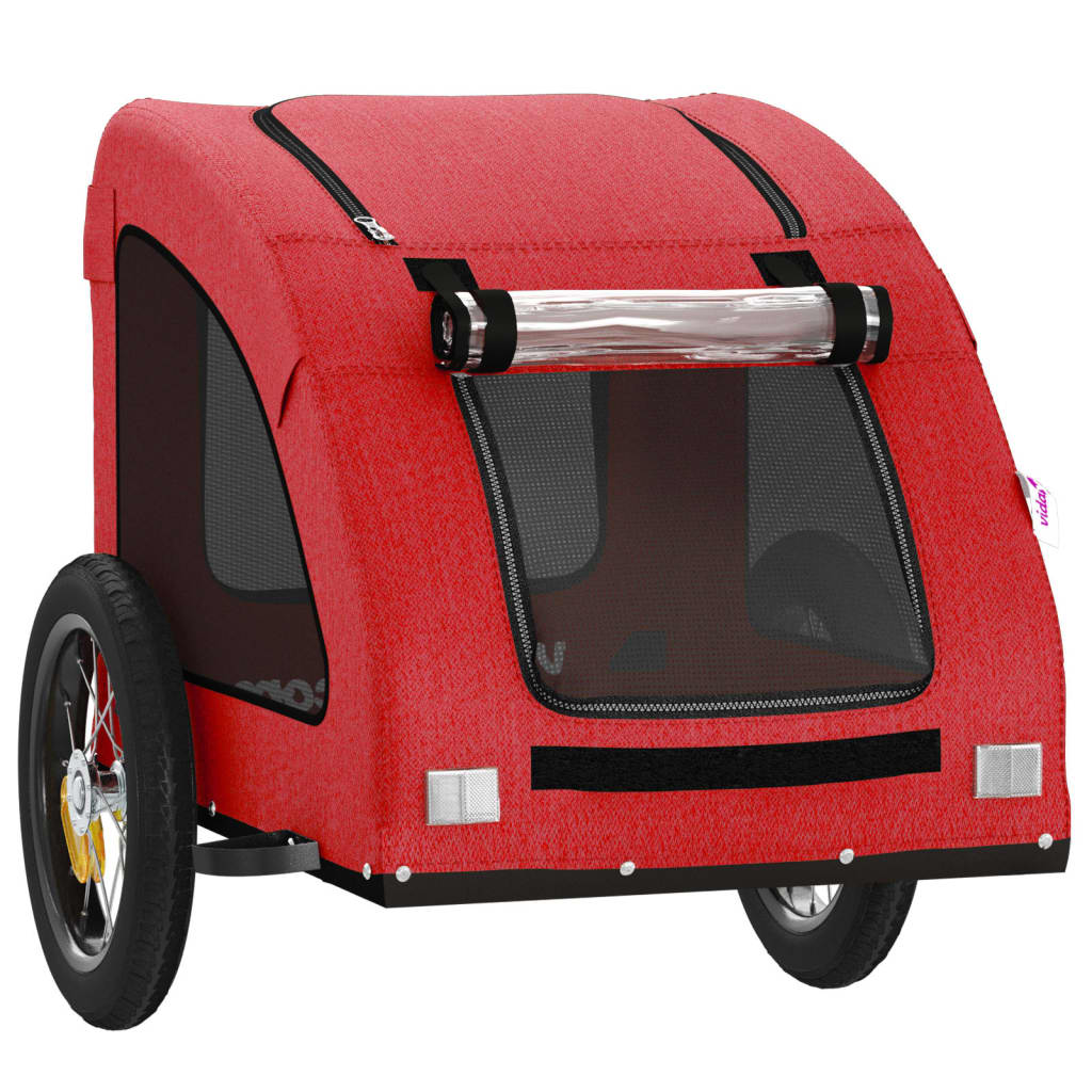 Remorque de vélo pour animaux de compagnie rouge