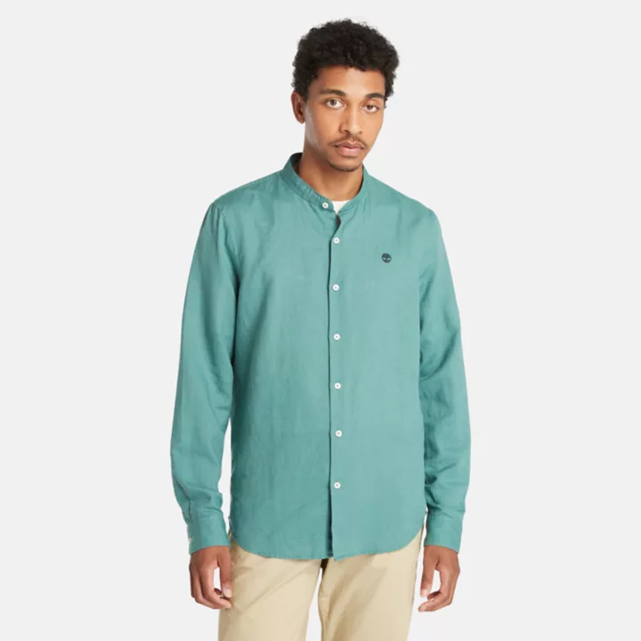 Chemise à col officier Lovell pour homme en pin maritime