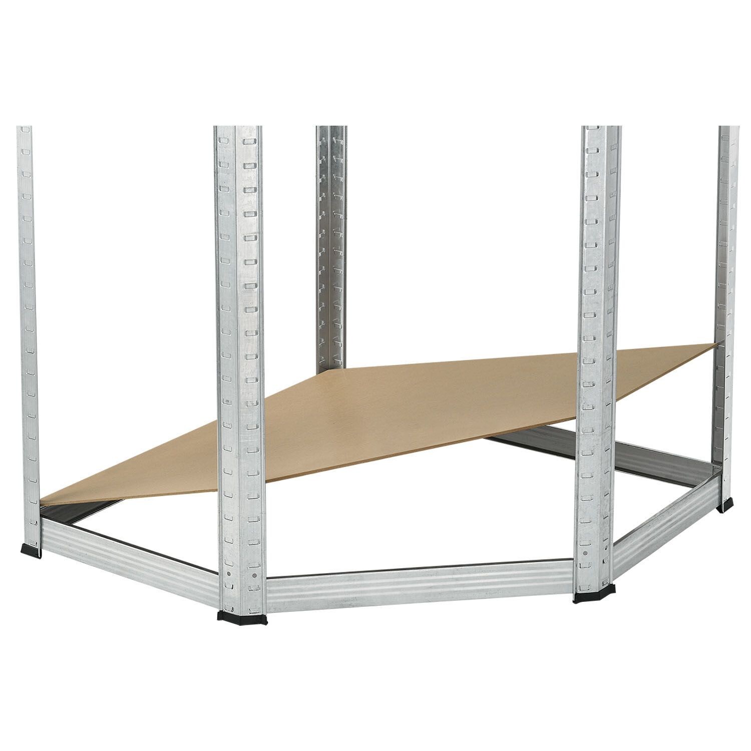 Juskys Lageregal Corner Easy 160 x 75 x 40-75 cm | 320 kg | 4 Böden | Schwerlastregal Metall