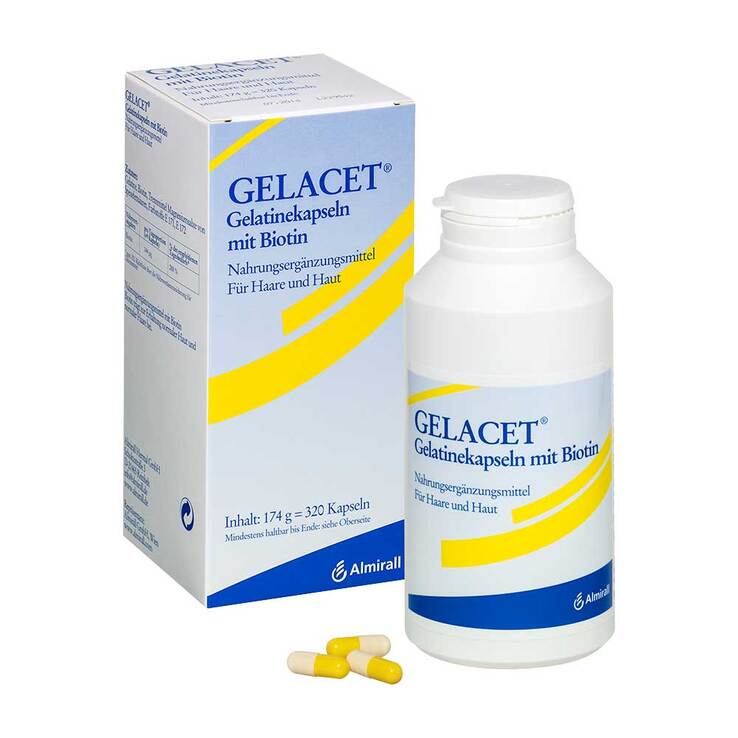 Gelacet Gelatinekapseln mit Biotin, 320 St