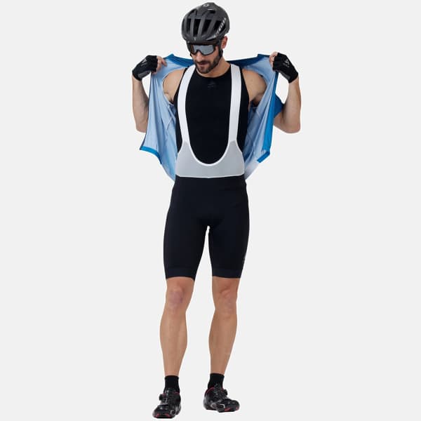 Cuissard vélo ODLO ZEROWEIGHT TIGHTS SHORT SUSPENDERS WHITE/BLACK