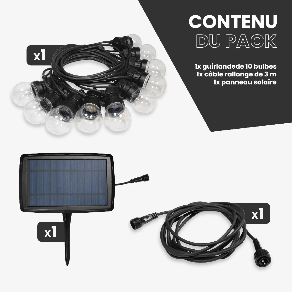 SkyLantern Guirlande Solaire 10M