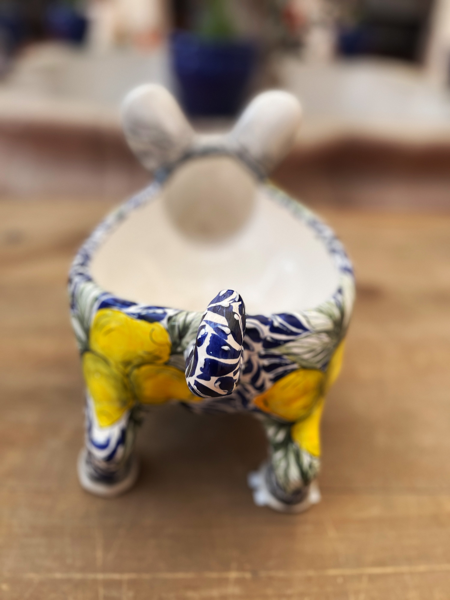 Keramikarbeit 'Bulldog Frances', B 35 cm, T 23 cm, H 25 cm von fischer's lagerhaus