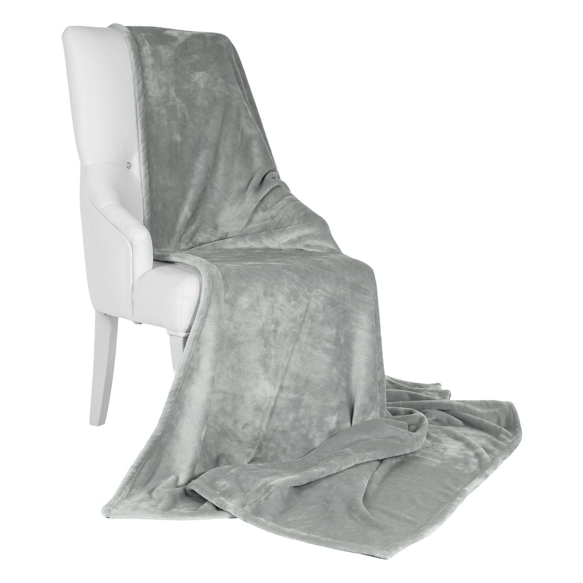 Beautissu Aurelia Deken 220x240cm Lichtgrijs