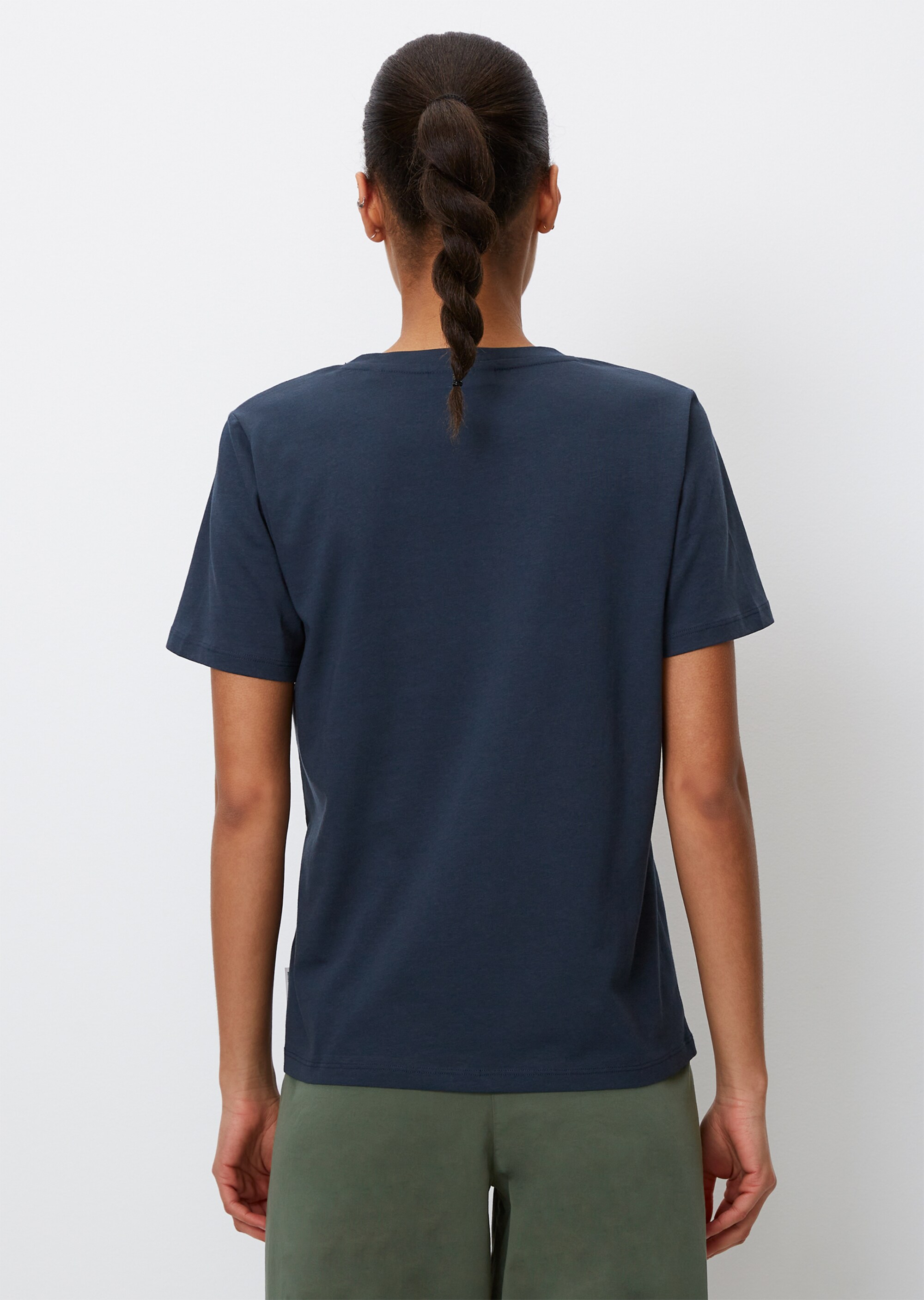 V-Neck-T-Shirt regularaus softem Baumwoll-Jersey