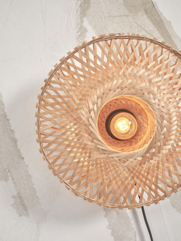 Good&Mojo Kalimantan wandlamp extra small Ø30 zwart