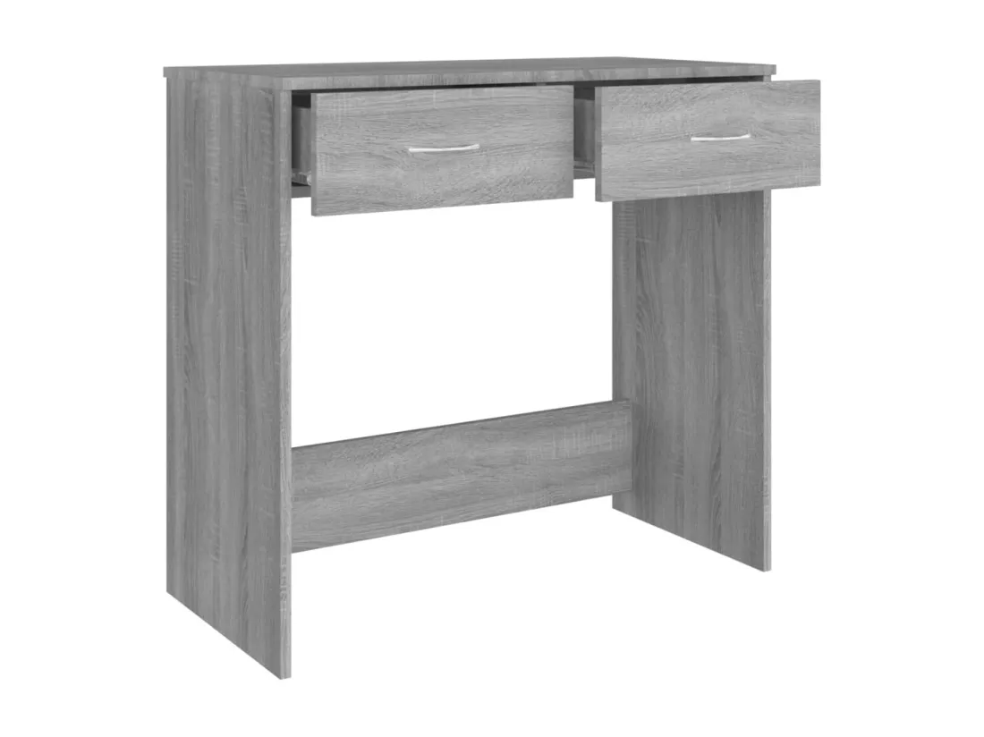 Bureau sonoma gris 80x40x75 cm bois d'ingénierie