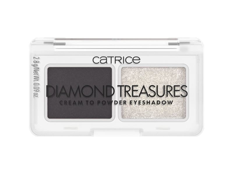 Catrice Lidschatten Diamond Treasures Cream 030 Smokey Diam Kombination aus matter Basis und schimmerndem Topper