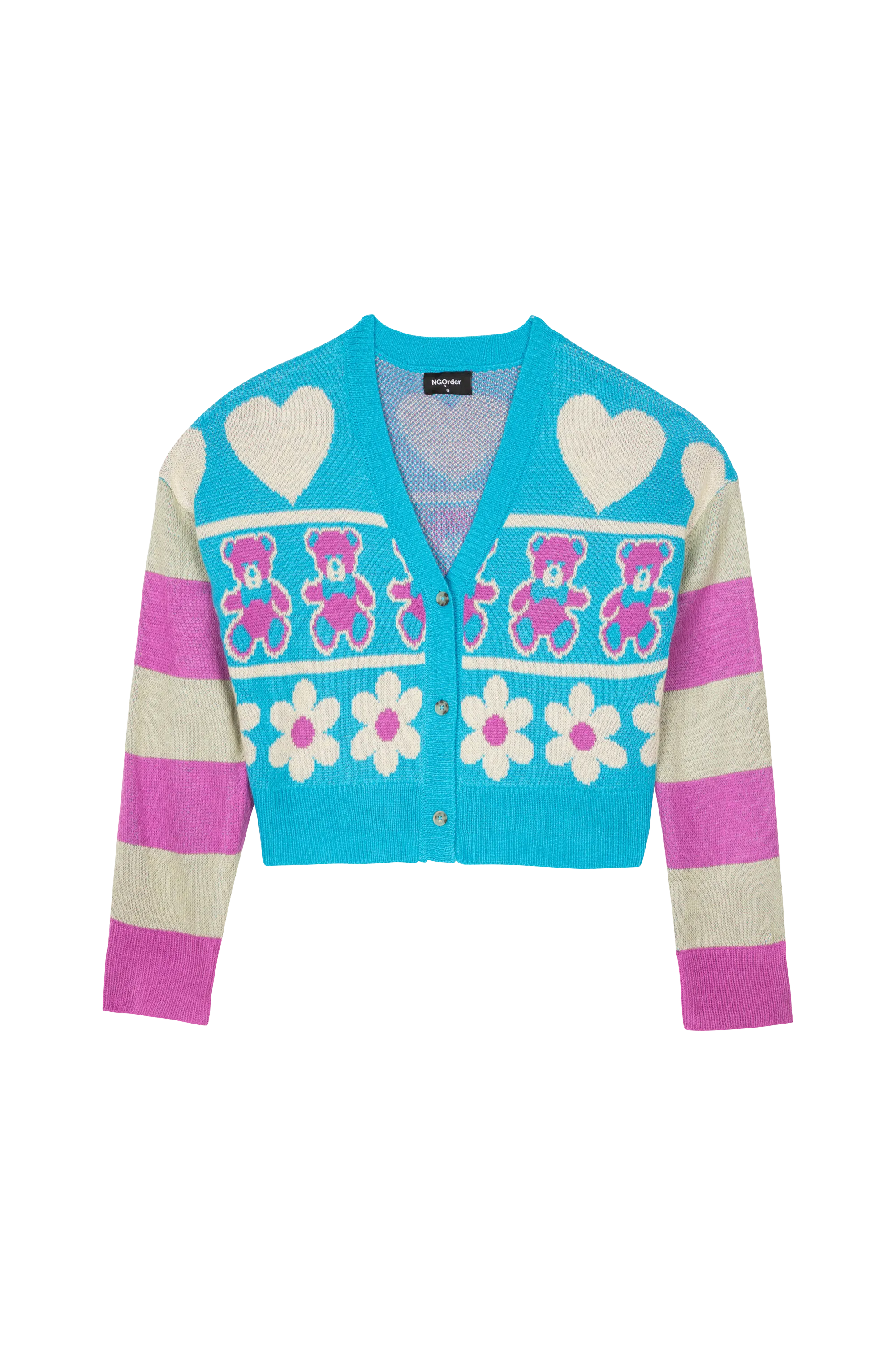 NEW GIRL ORDER cardigan  TEDDY BEARS PICNIC Multicolore