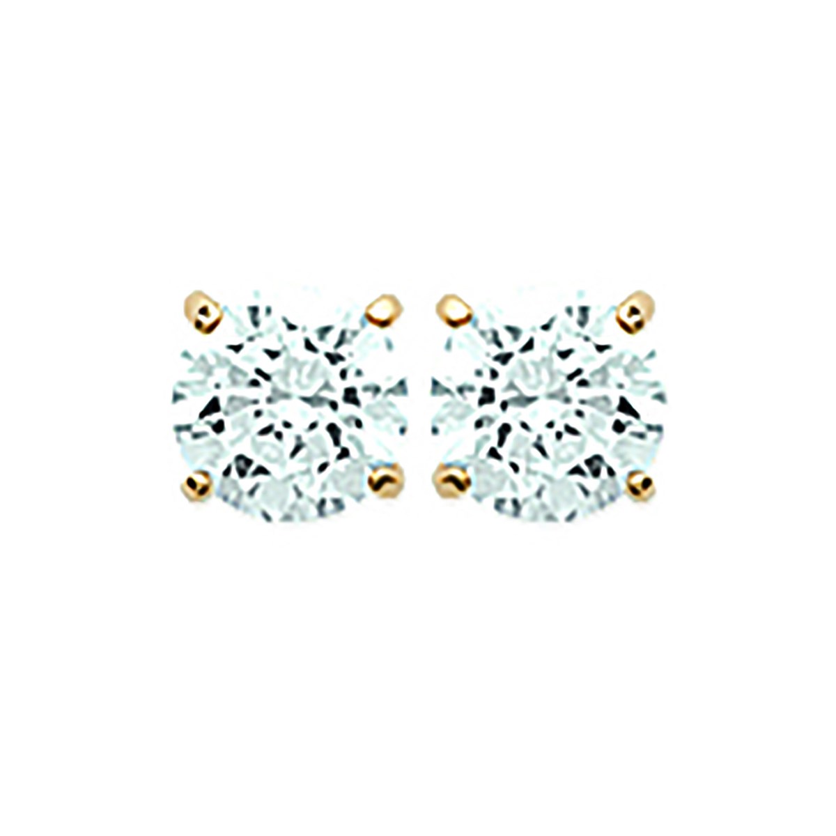 Boucles d'oreilles Brillaxis puces 5 mm plaqué or