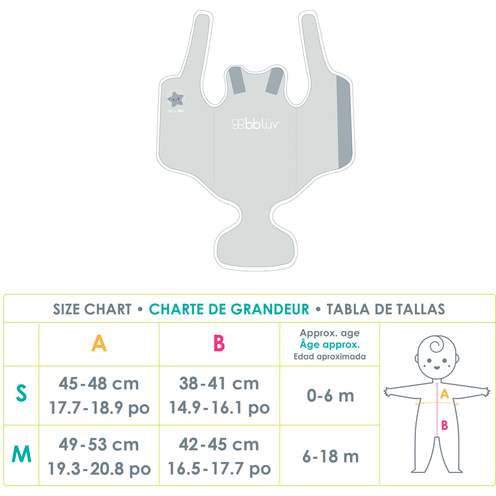 Wraäp Combinaison en néoprène pour bébé Grey Medium (6-18 mois) - BBLÜV
