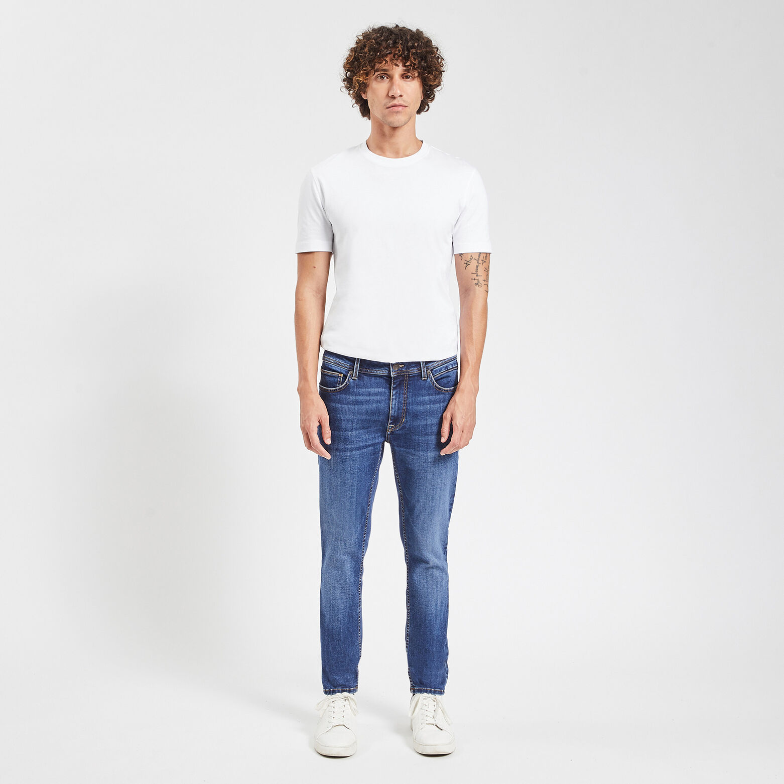 Jean skinny 3 longueurs Bleu