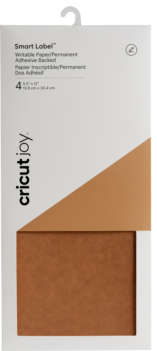Cricut Joy Smart Labels 14x30 cm 4-pak (brun)