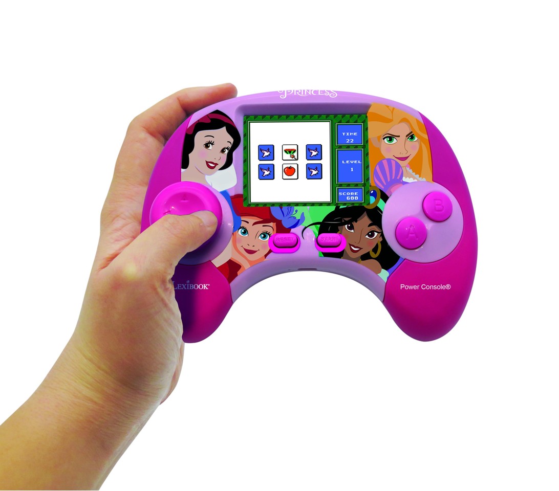 Lexibook - Disney Princess Educational håndholdt tosproget konsol med LCD-skærm