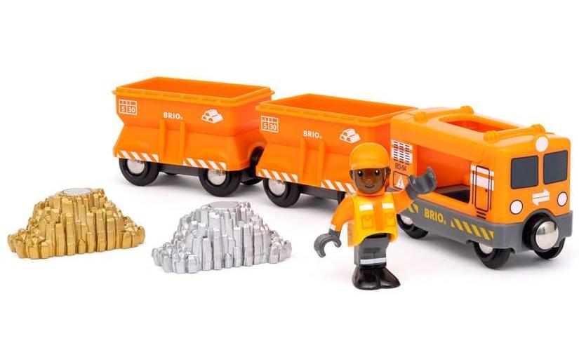 BRIO World Cargo TrainSpielzeugeisenbahn mit zwei Güterwaggons