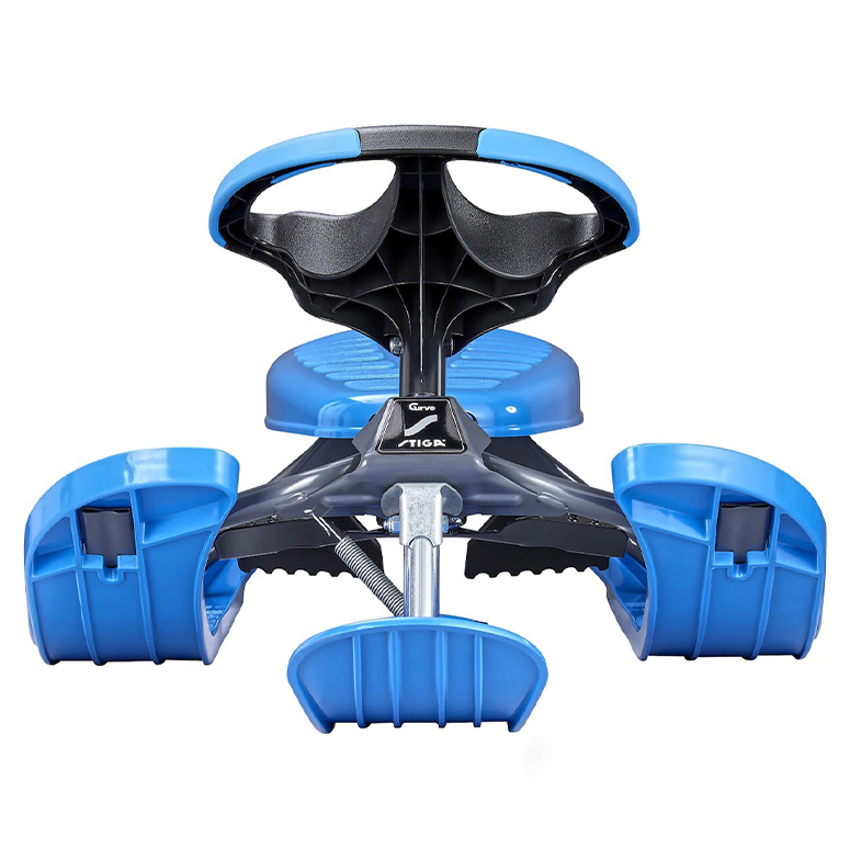 (120x52cm) Snow Racer Curve Winter Ski Schlitten mit Lenkrad und Zugseil (7323-2246-00) - Blau