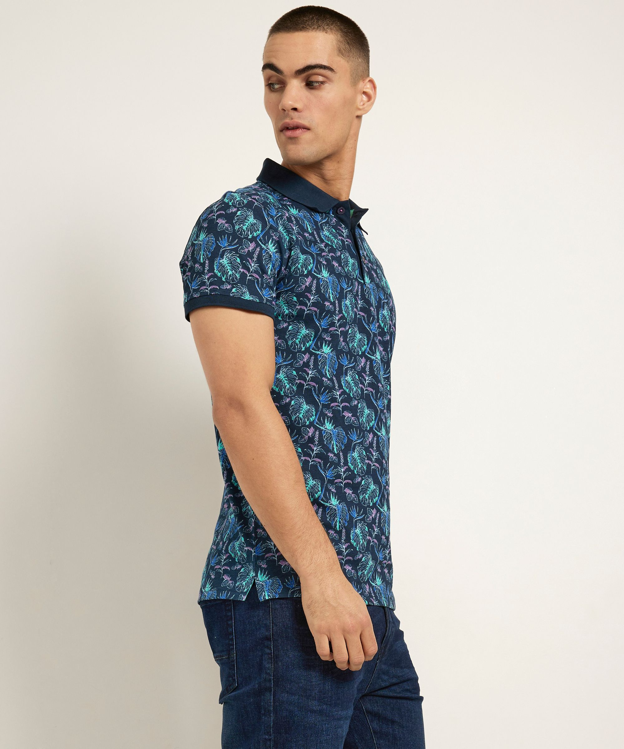 polo met bladerprint
