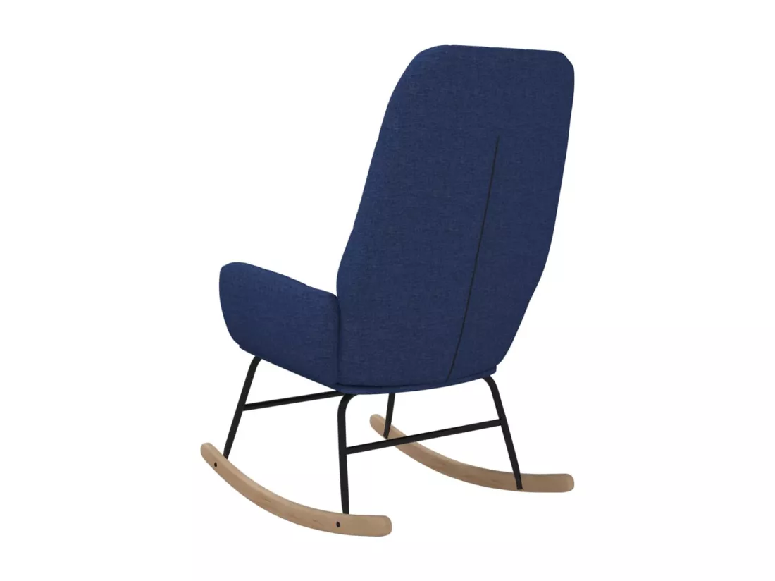 Chaise à bascule Bleu Tissu