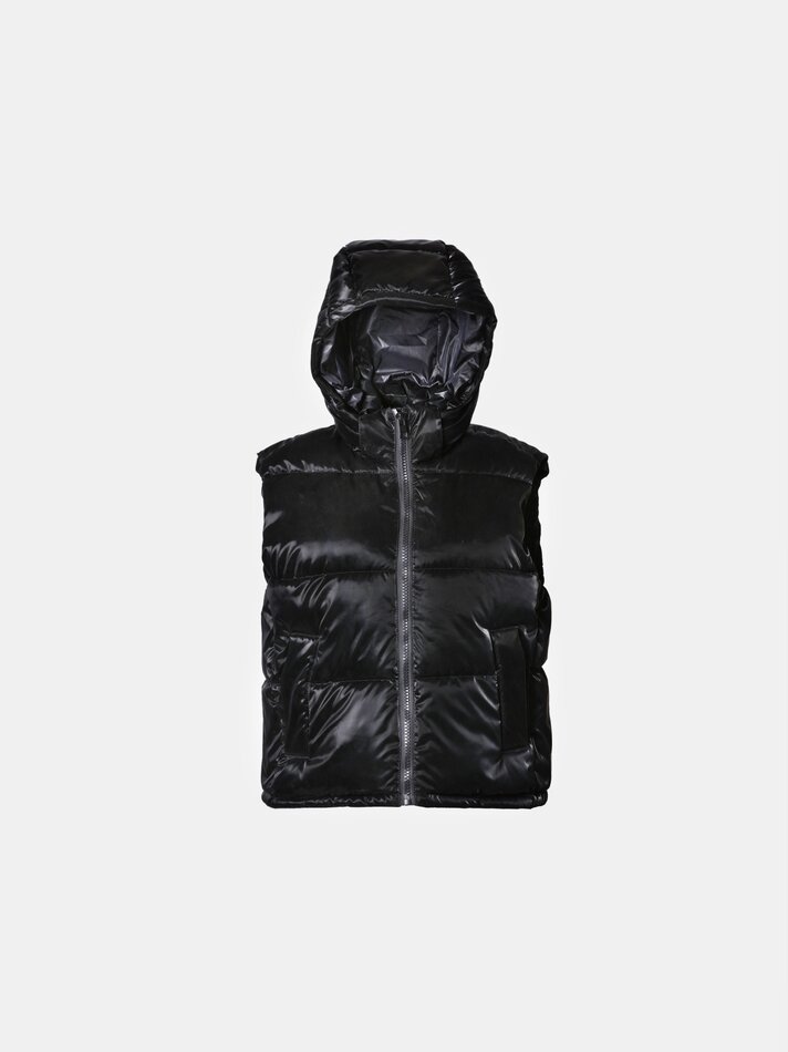 Colete curto acolchoado - Preto