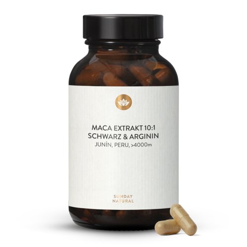 Sunday Natural Products  Maca Extrakt 10:1 Schwarz & Arginin