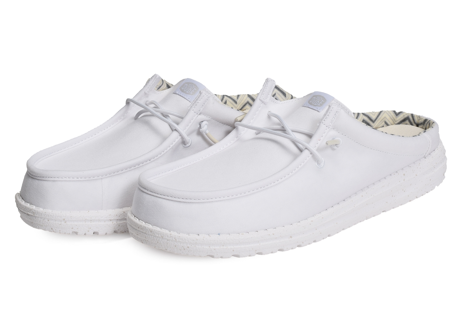 Wally slip canvas blanc