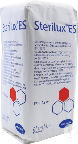 Hartmann Sterilux ES Compresse Non Stérile 12 Plis 7,5x7,5cm Pièces 100 (4188072)
