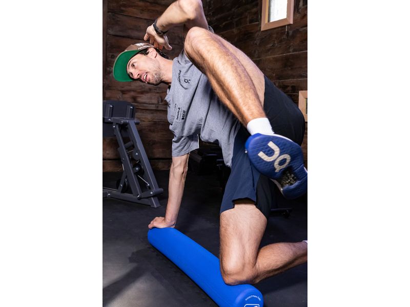 SISSEL Pilates Roller Pro 15 x 90 cm Blau Pilates Trainingsgerät