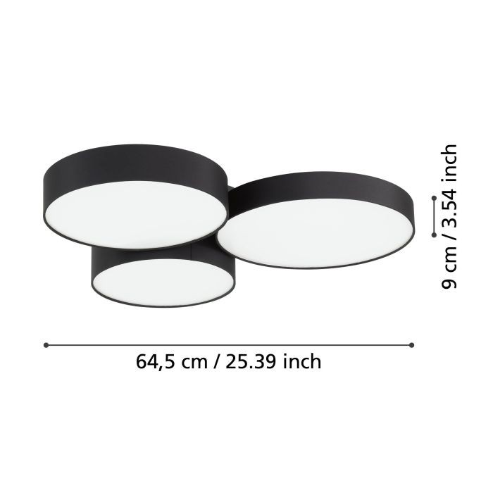 EGLO - Barbano-Z loftlampe sort 60,5x56x5 - RGB + TW - Zigbee, Bluetooth