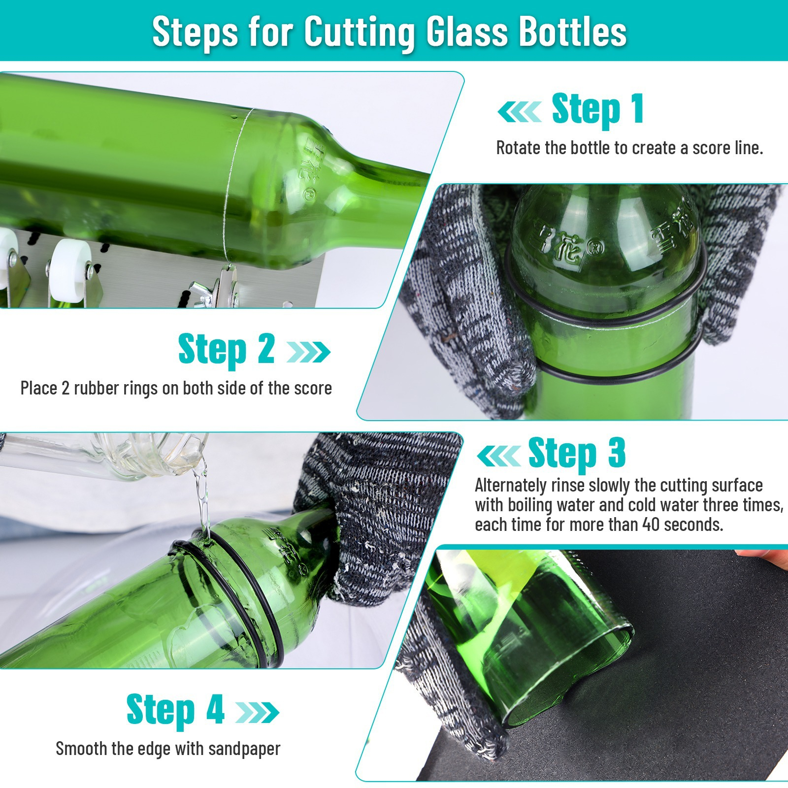 Manuelle Glas Schneide Station DIY Werkzeug Flaschenschneider