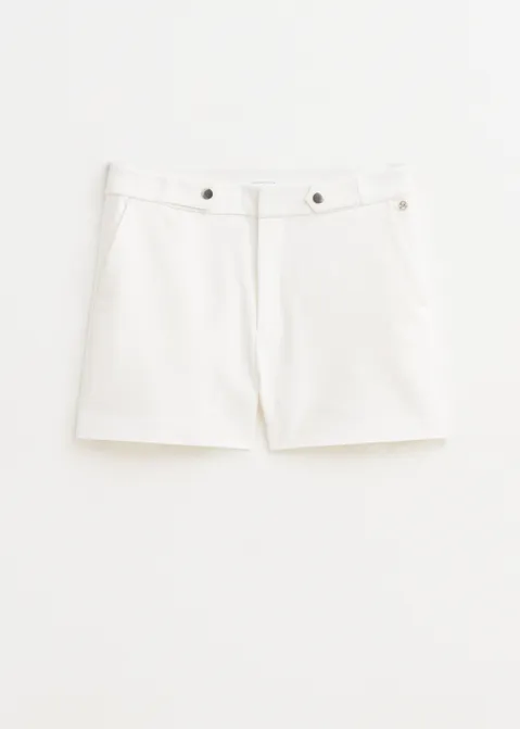 Short met knopen off-white (WIT.O)