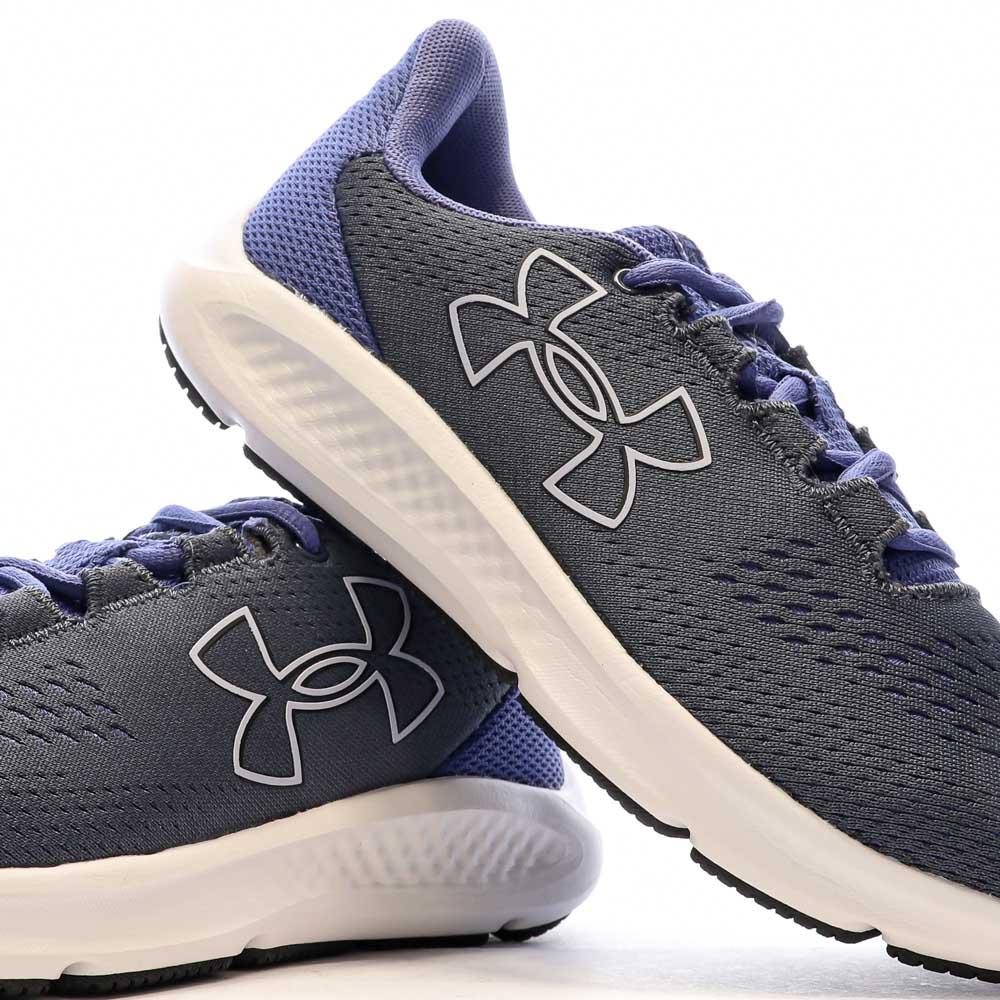 Under Armour Chaussures de Running Noire/Bleu Femme Under Armour Charged Pursuit