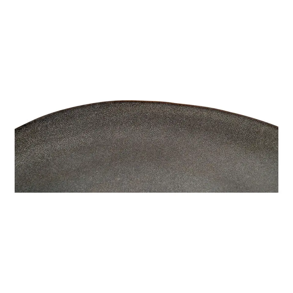 Hioshop Selma Dinerdbord keramiek set van 4 grijs- bruin