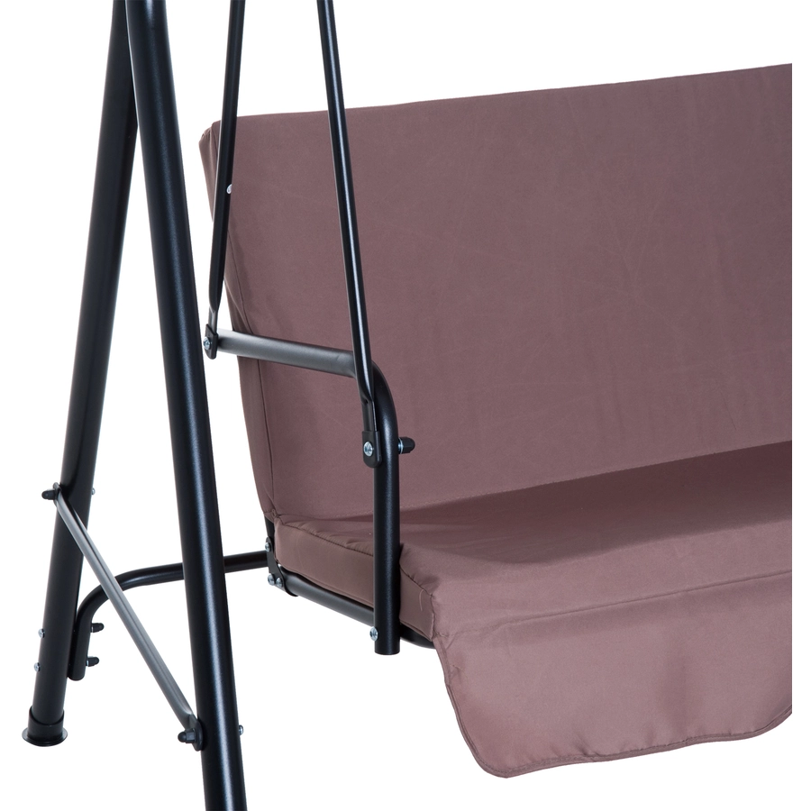 Outsunny Hollywoodschaukel als 3-Sitzer braun