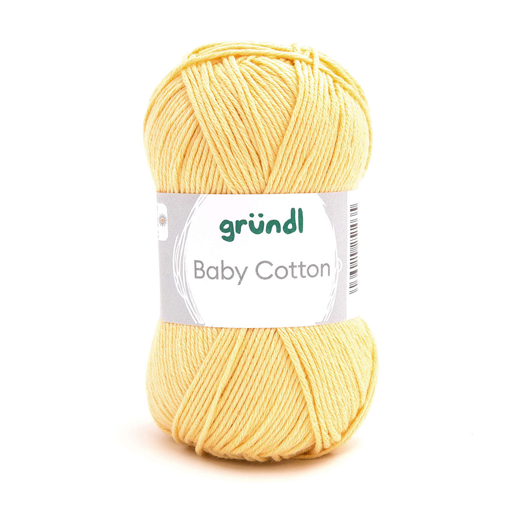 Pelote de laine BABY COTTON jaune 50g