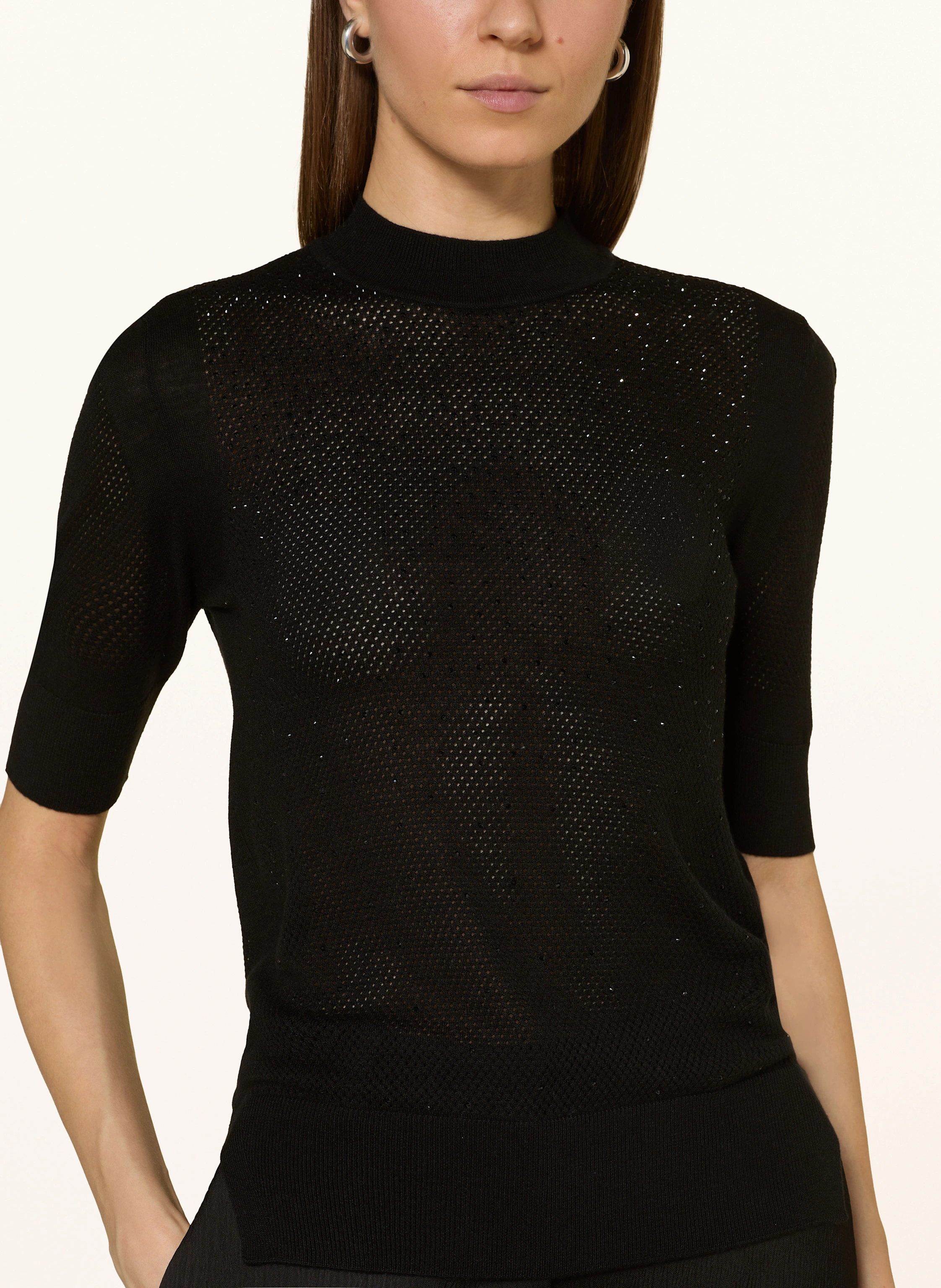 Max Mara STUDIO Strickshirt SPIGOLA mit Seide und Schmucksteinen