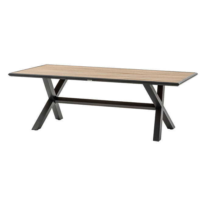 Ensemble table de jardin AXIOME + 8 fauteuils ORIENGO Graphite