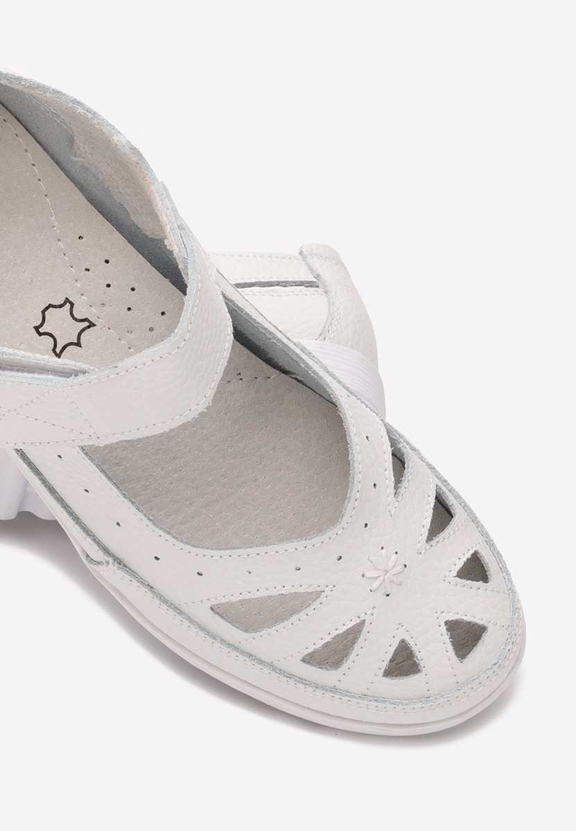 Ballerines à plateforme blancs Cassina