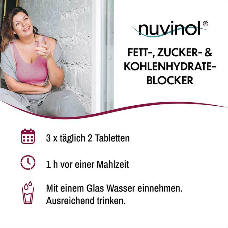 Nuvinol Fett- & Zucker- & Kohlenhydrateblock.Tabletten , 45 St