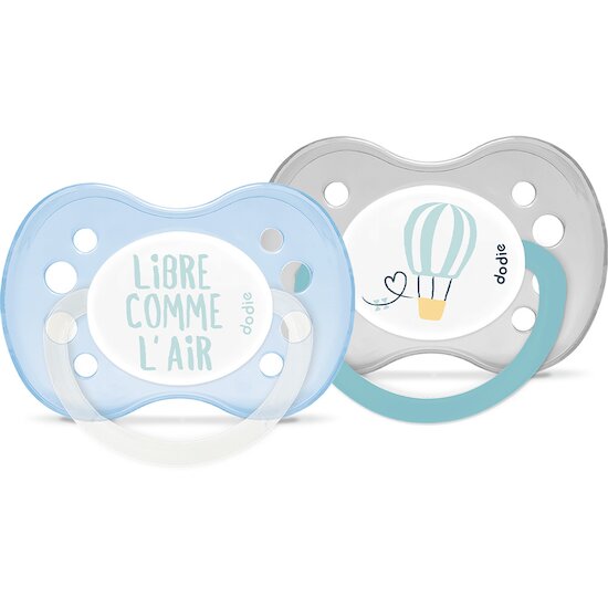 Lot de 2 sucettes Anatomiques   Aléatoire        6 mois +   de               Dodie
